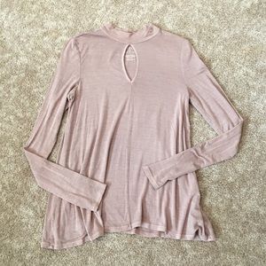 AEO Soft + Sexy Mock Neck Long Sleeve Tee - S